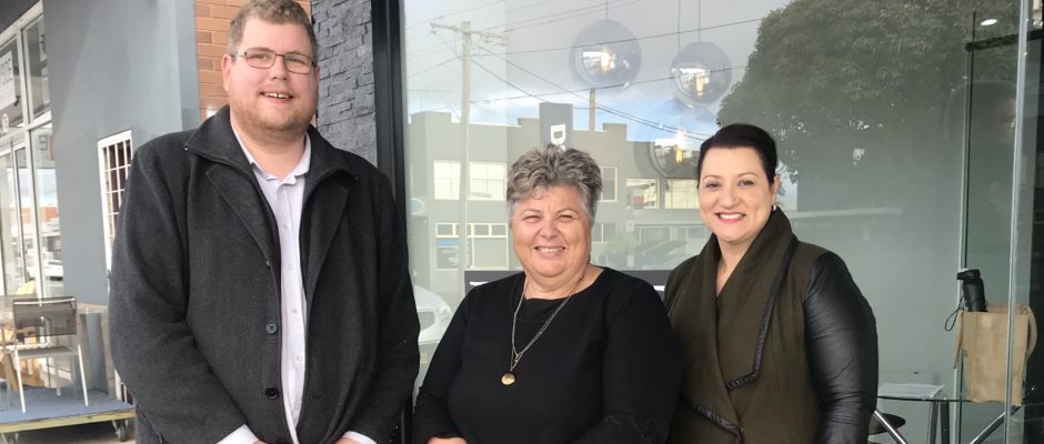 Mitchell Dye with Gina and Rosa from West End Real Estate