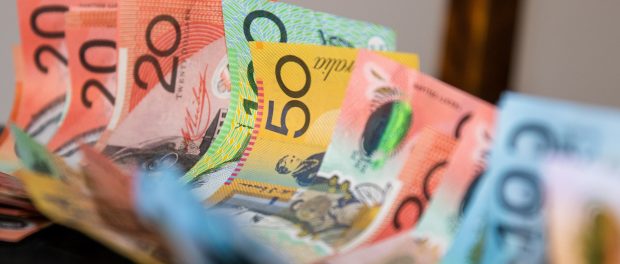 Australian bank notes. Photo: Mitchell Dye